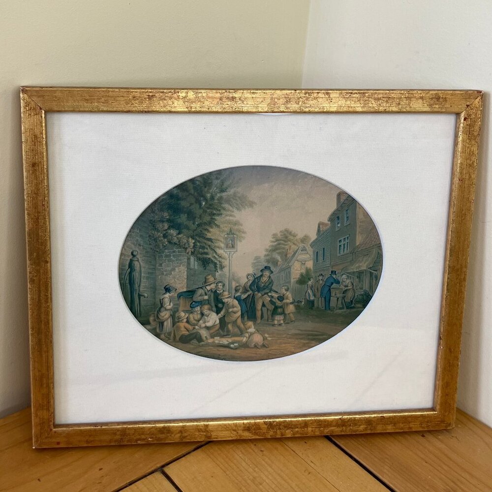 Abraham Le Blond Framed Art Print PLEASE REMEMBER THE GROTTO Village Scene